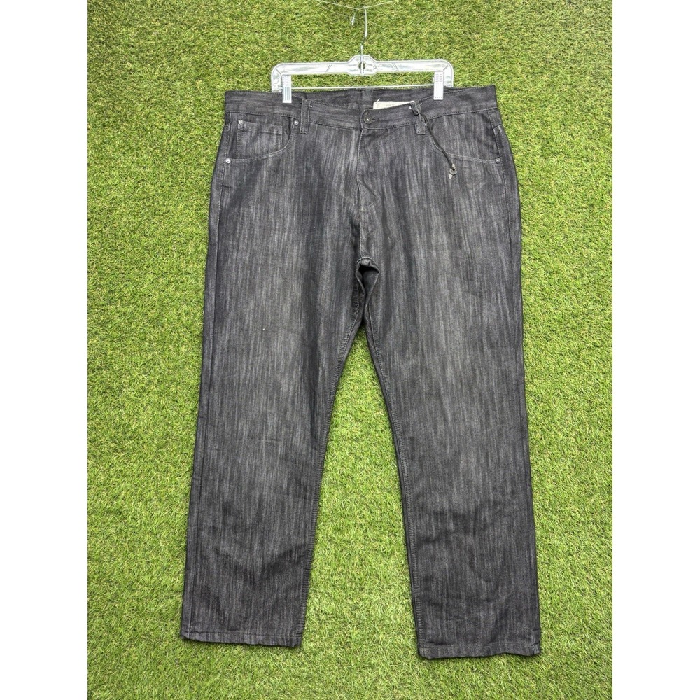 Six Lincoln Jeans Mens 42x32 Casual Straight Fit Dark Wash Denim Black NWOT